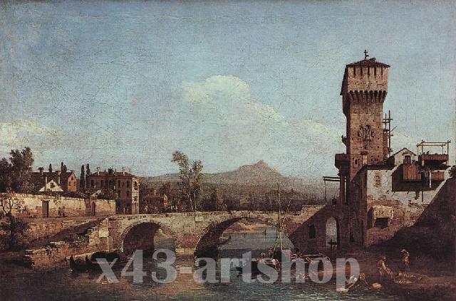 Canaletto Bernardo Bellotto Capriccio Veneto - zum Schließen ins Bild klicken