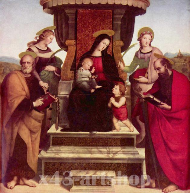 Raffael Santi Colonna Altar thronende Maria mit Christuskind
