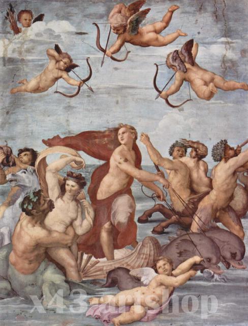 Raffael Santi Freskendetail Triumph der Galatea